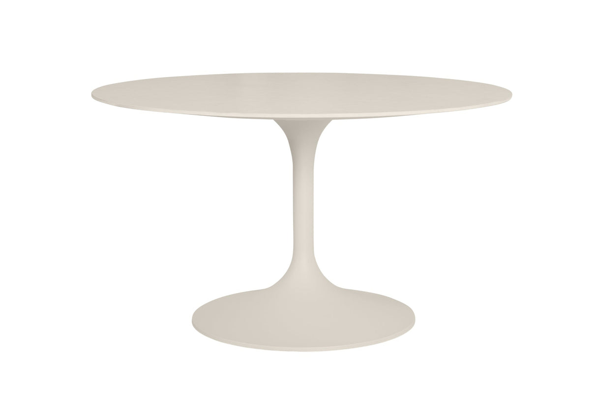 SUNS Nova dining table Ø 150 cm - Sintered stone taupe blad / Matt royal grey frame