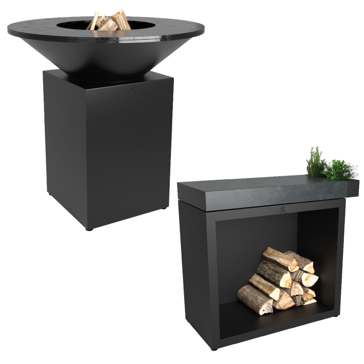 OFYR Classic 100 Black Butcher block set