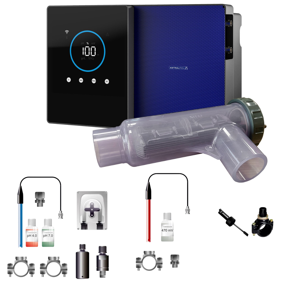 Astral Clear Connect 12 zoutelektrolyse met PH tot 50 m3