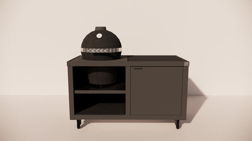 Roostr Rubix duo met wielen en kamado - charcoal black