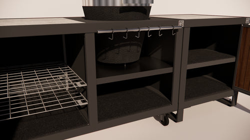 Roostr Rubix duo met kamado + single met deur - charcoal black