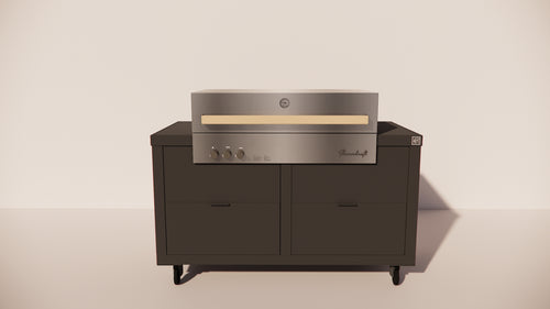 Roostr Rubix opstelling met gasbarbecue en wielen - charcoal black