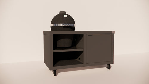 Roostr Rubix duo met wielen en kamado - charcoal black
