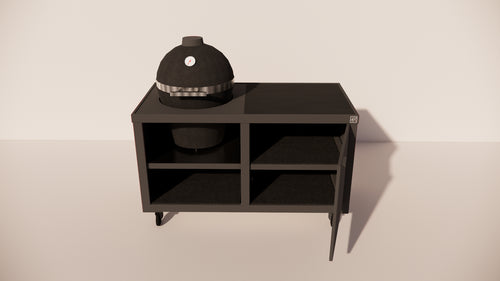 Roostr Rubix duo met wielen en kamado - charcoal black