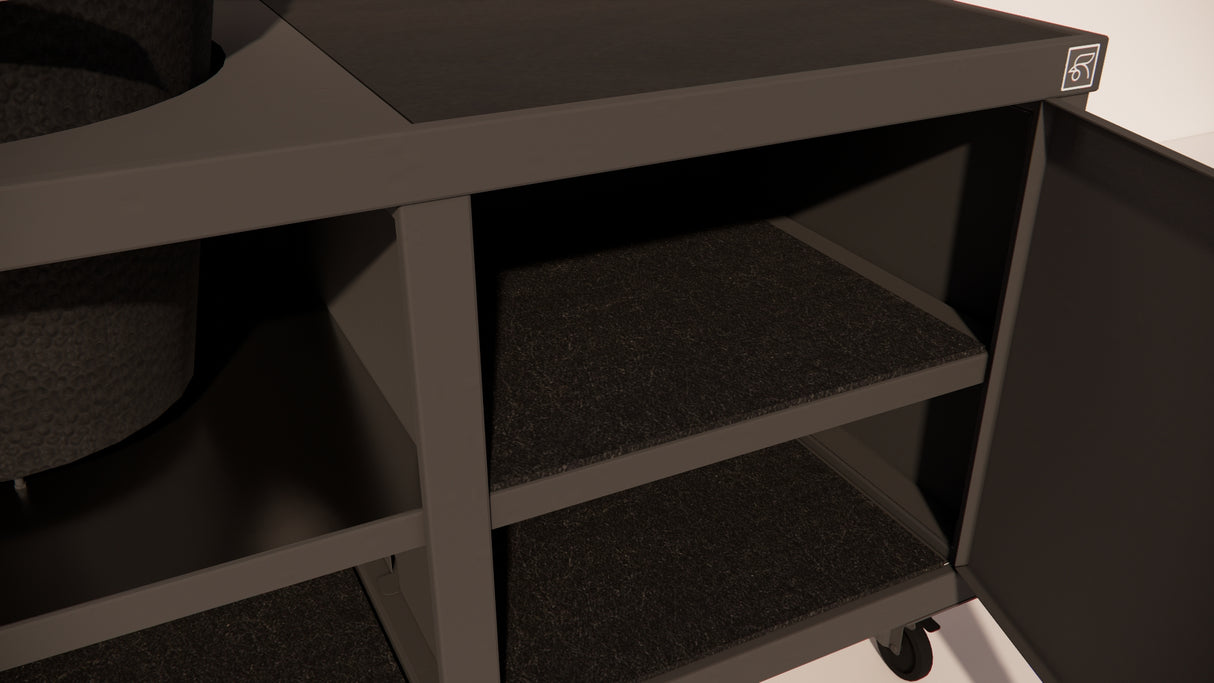 Roostr Rubix duo met wielen en kamado - charcoal black