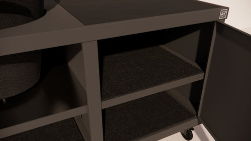 Roostr Rubix duo met wielen en kamado - charcoal black