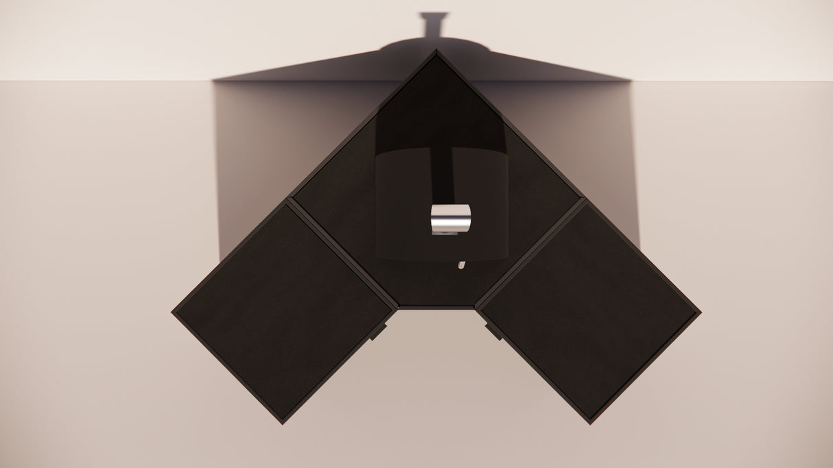 Roostr Rubix hoekopstelling met twee singles (voor kamado of pizzaoven) - charcoal black