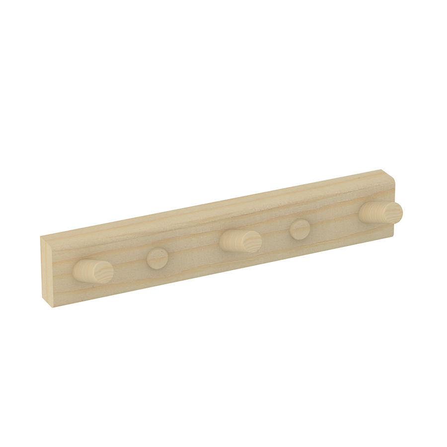 Houten sauna kapstok 3-haaks - Pine