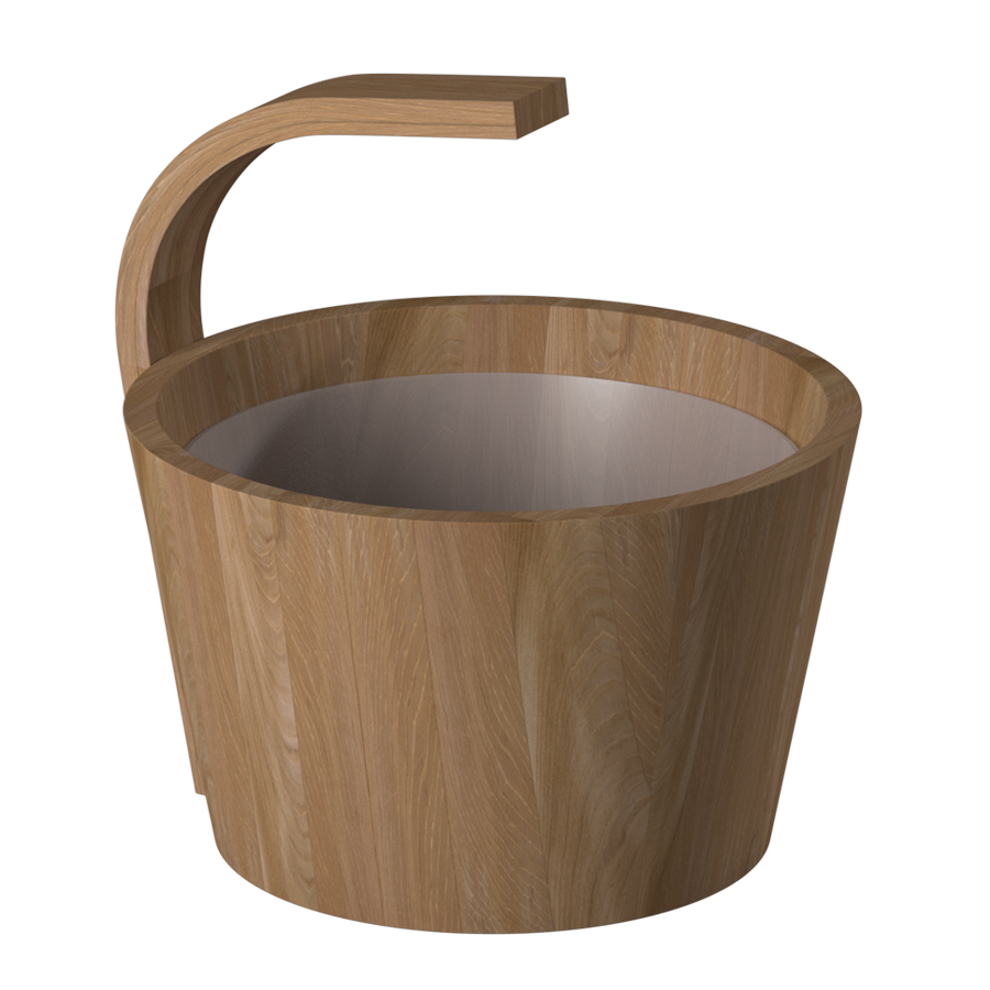 Houten sauna emmer (4 liter) met kunststof binnenemmer - Ceder