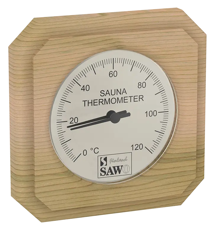 Sauna thermometer met gesneden hoek - Ceder