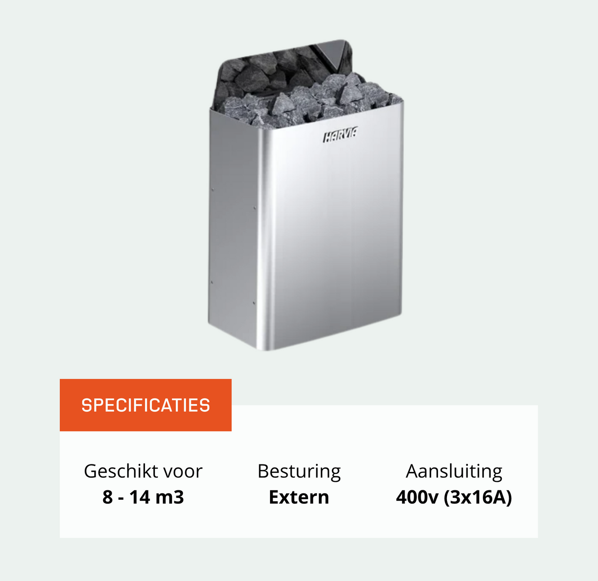 Harvia The Wall SW90E saunakachel 9 kW (externe besturing)