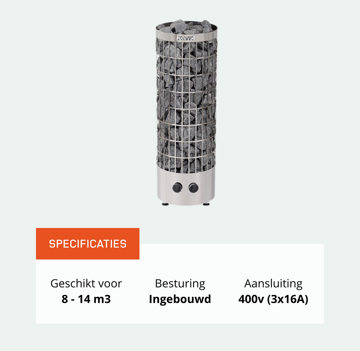 Harvia Cilindro PC90 saunakachel 9 kW (ingebouwde besturing)