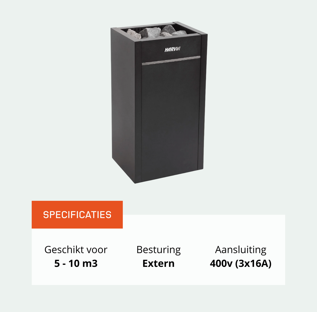 Harvia Virta HL70 saunakachel 6,8 kW (externe besturing)