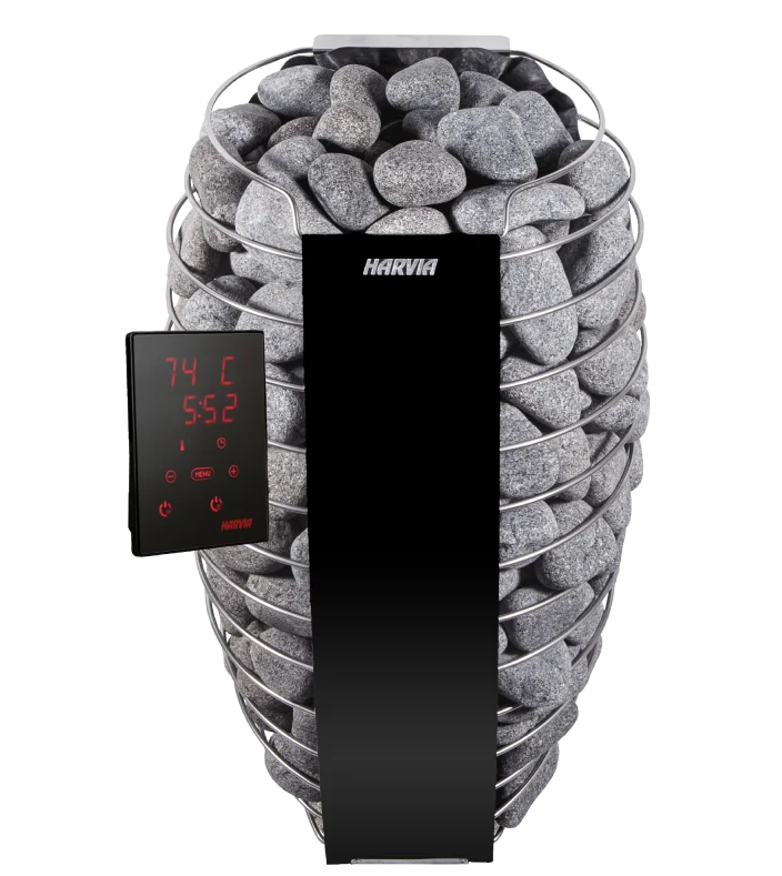 Harvia Spirit SP90XW Black saunakachel 9 kW (externe besturing)