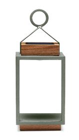SUNS Coco S tuinlantaarn – teakhout/cool green