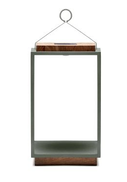 SUNS Coco XL tuinlantaarn – teakhout/cool green