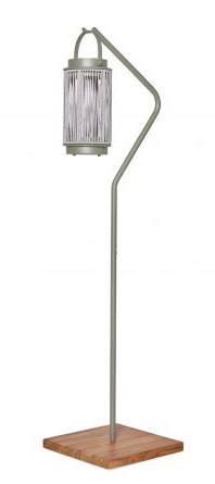 SUNS Ivy standaard voor tuinlantaarn – teakhout/cool green