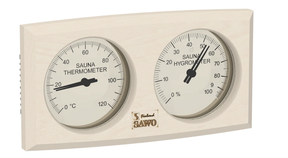 Rechthoekige sauna thermo-hygrometer - Espen
