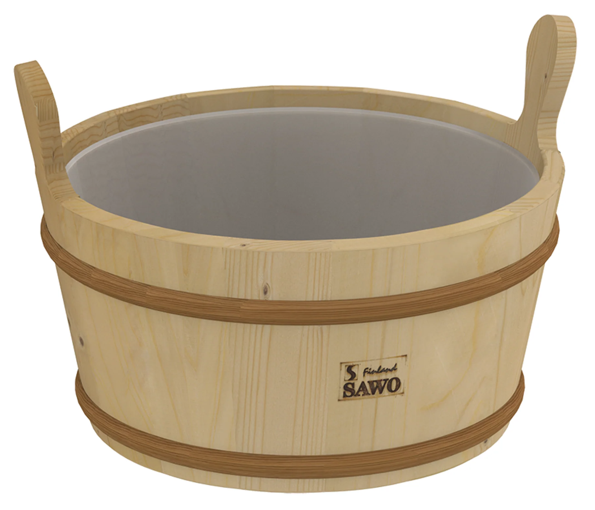 Houten sauna emmer (9 liter) met kunststof binnenemmer - Pine