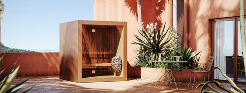 Thermalux Kuubi mix buitensauna - 190 × 214 × 217 cm