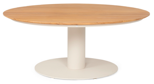 SUNS Grado tafel Ø150 x 75,5 cm - Teak blad / Camel sand frame