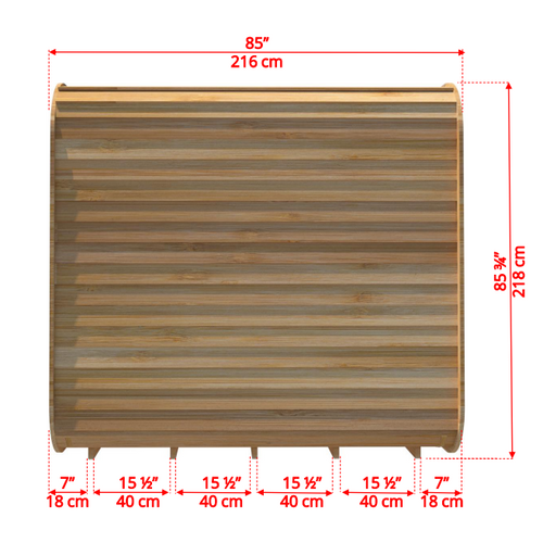 Dundalk Luna Red Cedar Clear sauna 213 x 244 cm (PD)