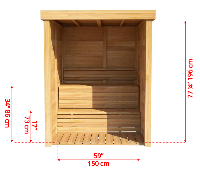 Pure Cube Indoor Sauna 173 x 173 cm
