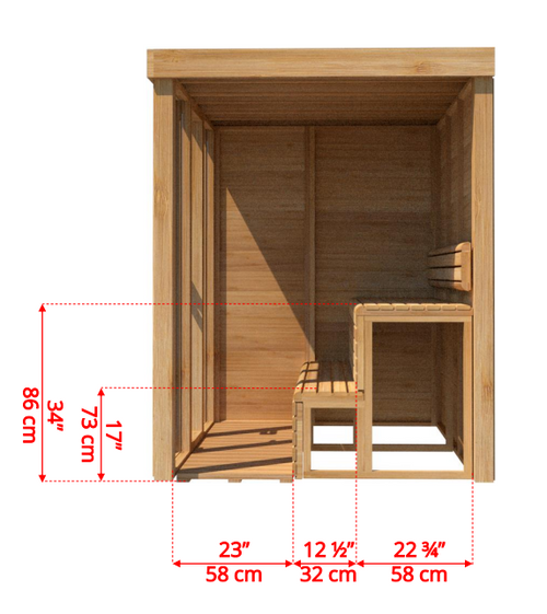 Pure Cube Indoor Sauna 173 x 173 cm