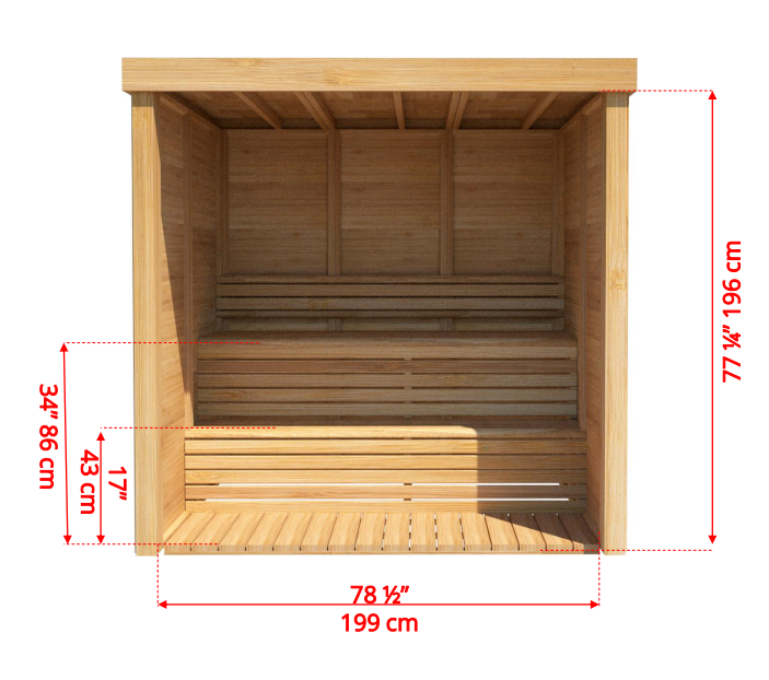 Pure Cube Indoor Sauna 173 x 215 cm