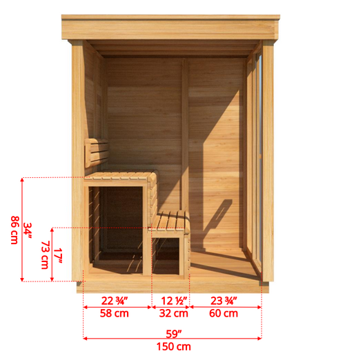 Pure Cube Outdoor sauna 173 x 173 cm