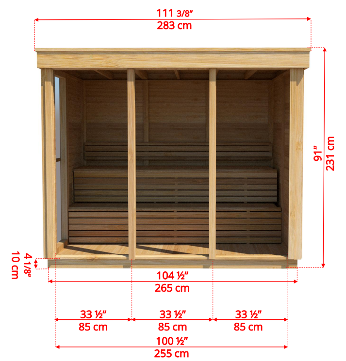 Pure Cube Outdoor Sauna 188 x 253 cm (PD)