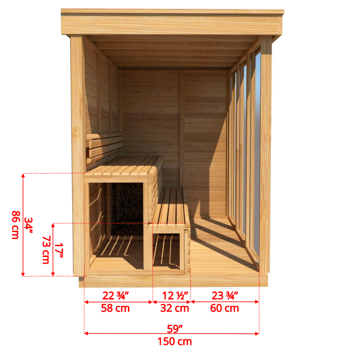 Pure Cube Outdoor Sauna 188 x 253 cm (PD)