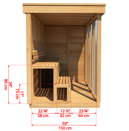 Pure Cube Outdoor Sauna 188 x 253 cm (PD)