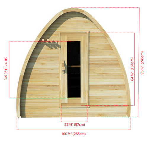 Dundalk Sauna Pod Clear Red Cedar PS214 (PD)