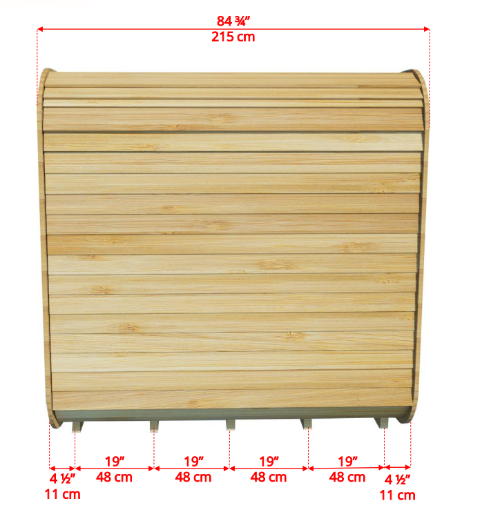 Dundalk Luna sauna white cedar 200 x 200 cm