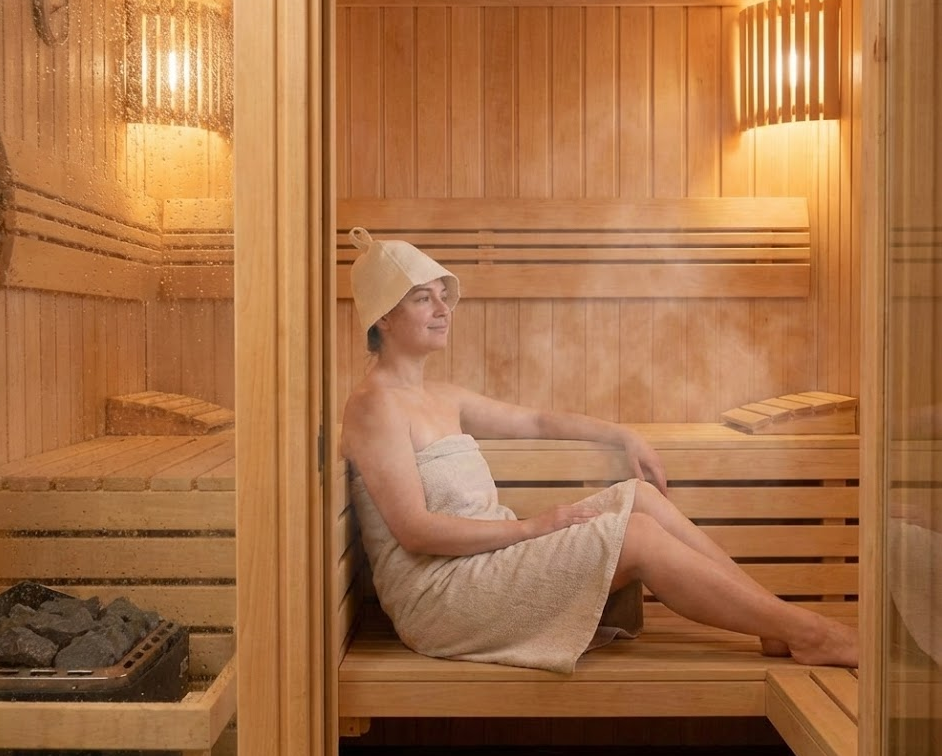 4Living vilt sauna muts - wit