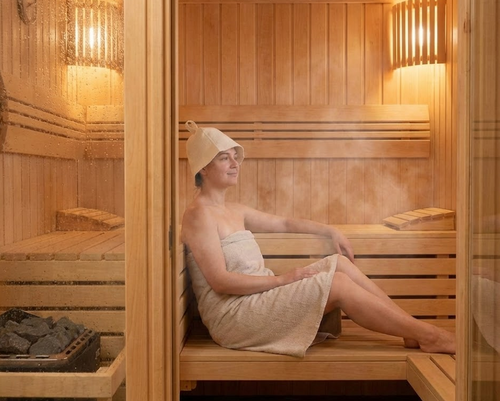 4Living vilt sauna muts - wit