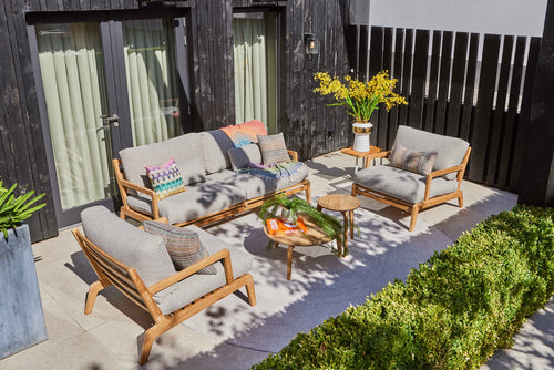 SUNS Termoli 2,5-zits sofa met armleuningen - Natrual gravel