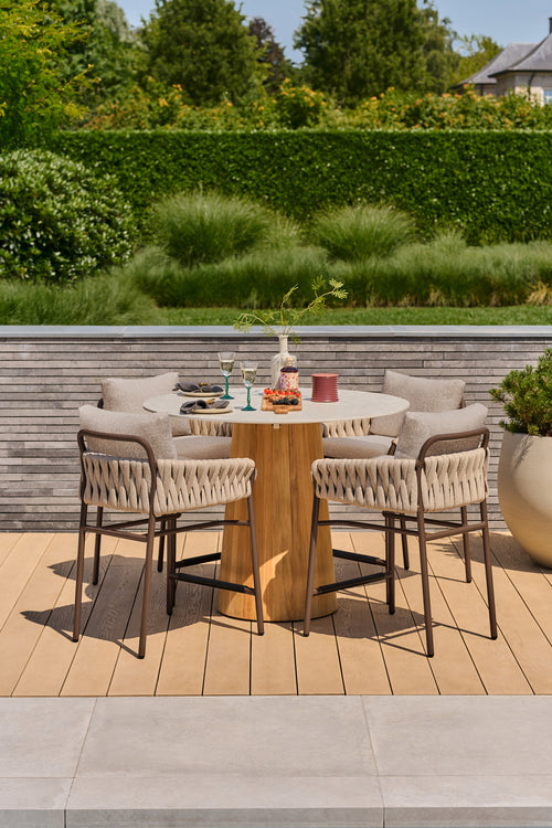 SUNS Fiavè low bar chair - Pebble desert bouclé