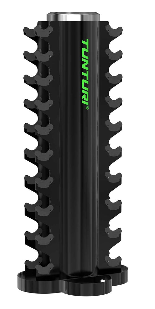 Tunturi Platinum Hex Rubber Dumbbell 1 - 10 kg set met Dumbbell Toren