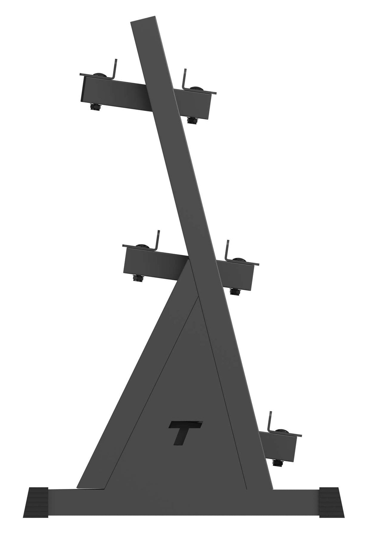 Tunturi Platinum Hex Rubber Dumbbell 2,5 - 20 kg set met Dumbbell Rek