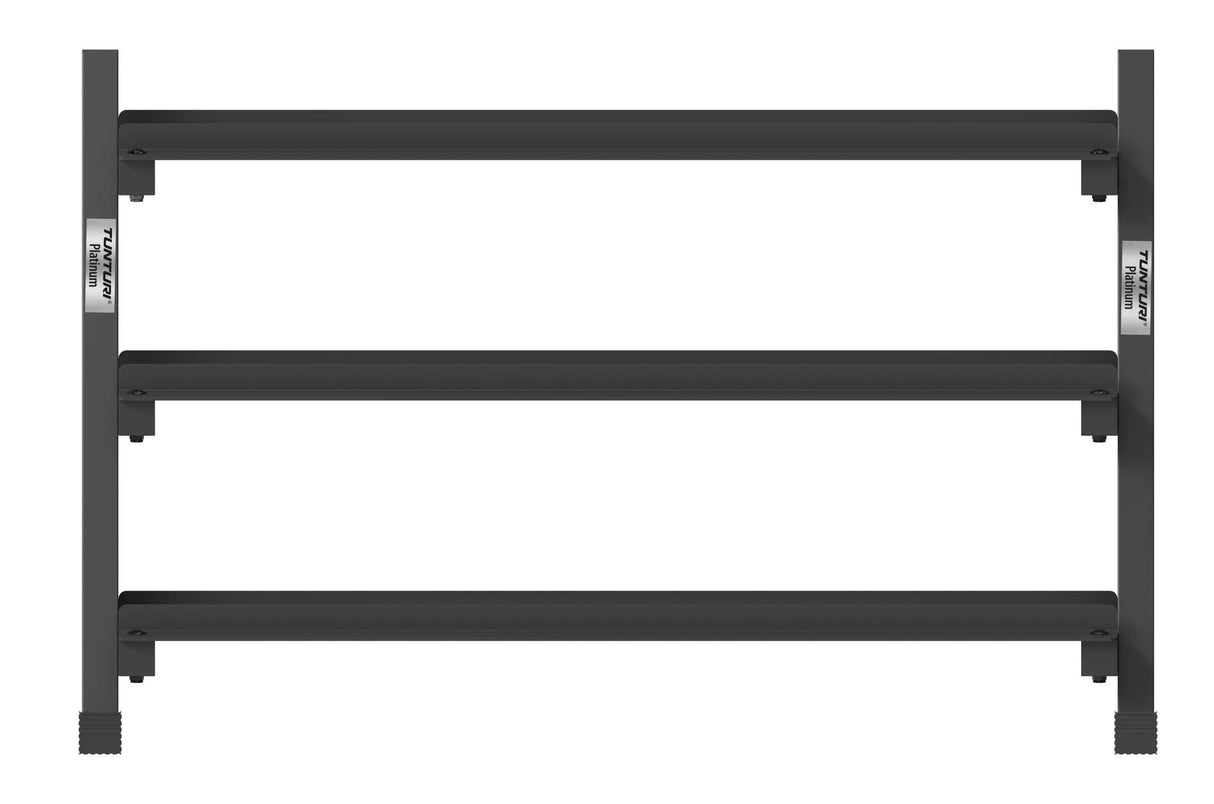 Tunturi Platinum Hex Rubber Dumbbell 2,5 - 30 kg set met Dumbbell Rek