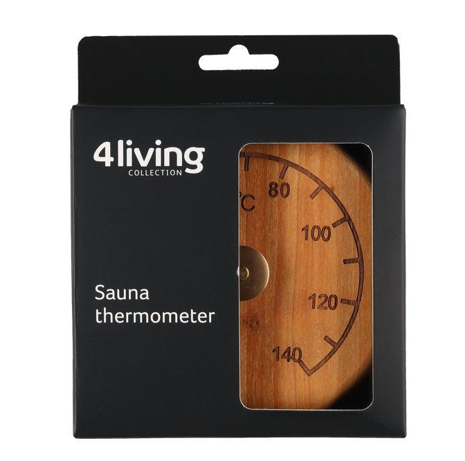 4Living sauna thermometer rond - Alder