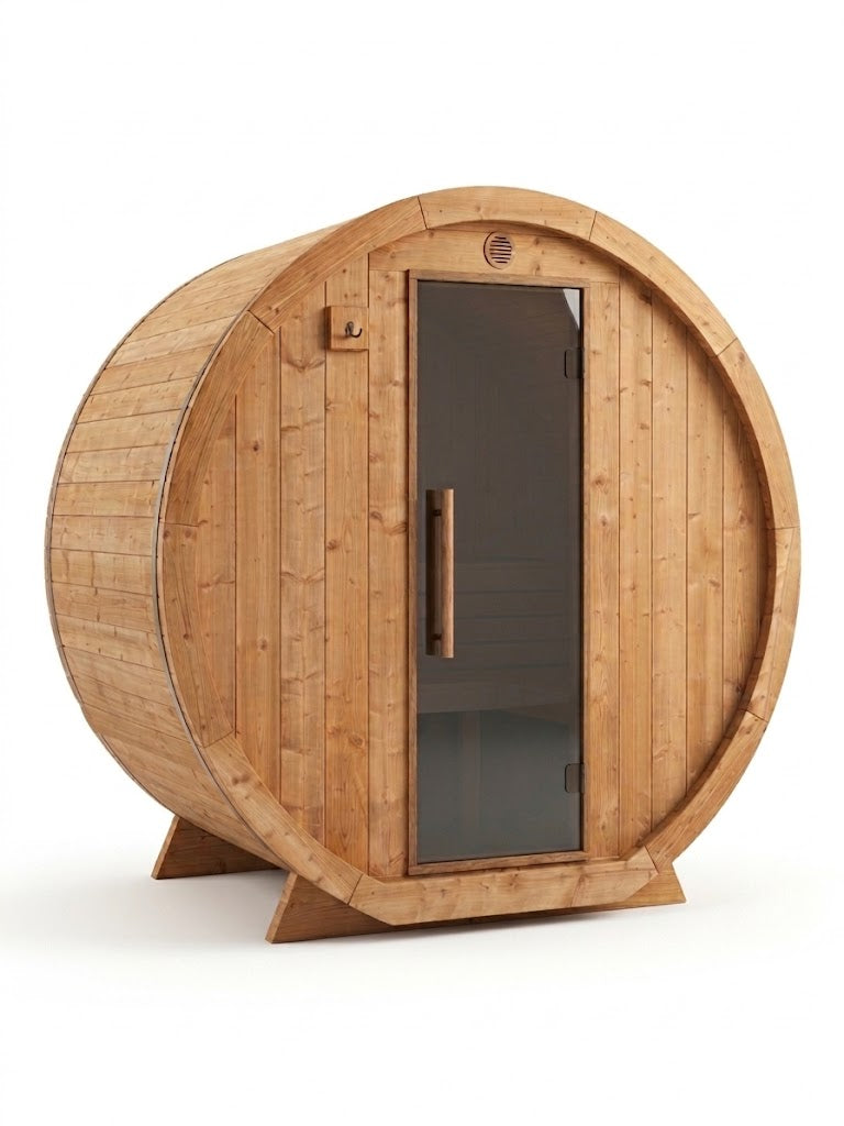 Vuren thermowood barrel sauna 140 cm