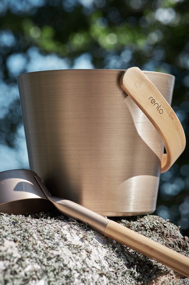 Rento aluminium sauna lepel - Champagne