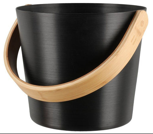 Rento aluminium sauna emmer (5 liter) met handvat - Zwart