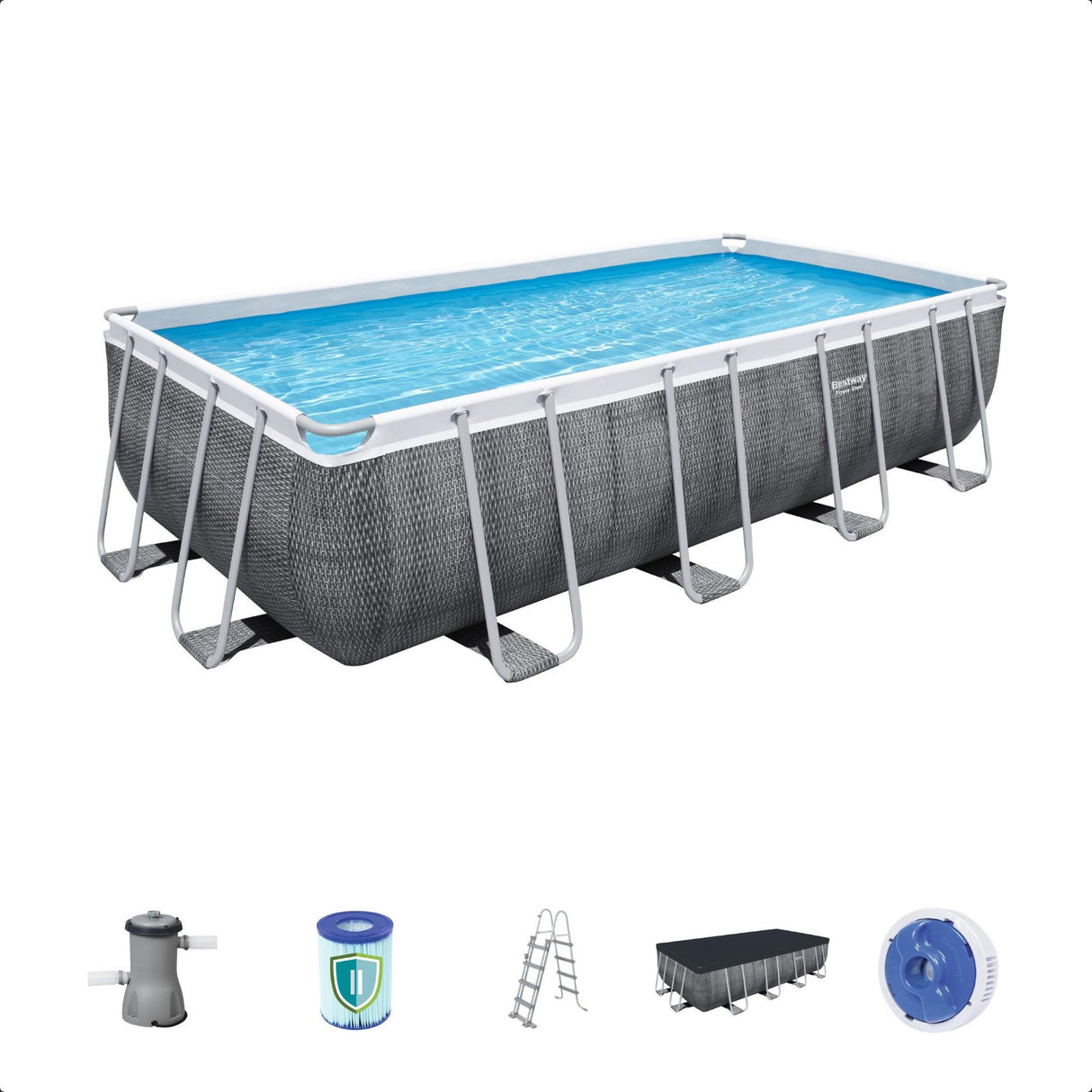 Bestway Power Steel - 488 x 244 x 122 cm (Rotan)