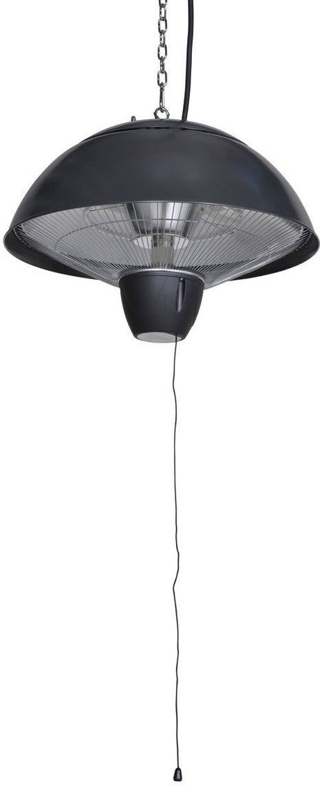 Bordeaux (43 cm) 1500 Watt terrasverwarmer - Carbon Black met trekkoord