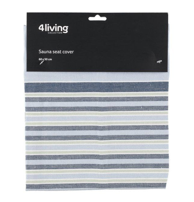 4Living sauna seat cover 60 x 50 cm - Blauw