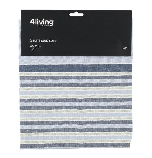 4Living sauna seat cover 60 x 50 cm - Blauw